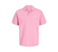 Poloshirt JACK & JONES "JJCOLLEGE LOGO POLO SS", Herren, Gr. M, prism pink, Jersey, Obermaterial: 100% Baumwolle, unifarben, regular fit, Shirts (14379545-M) prism pink