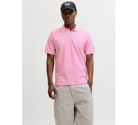 Poloshirt JACK & JONES "JJEAUSTIN POLO SS NOOS", Herren, Gr. L, prism pink detail:play, Jersey, Obermaterial: 58% Polyester, 39% Baumwolle, 3% Elasthan, unifarben, regular fit normal, ohne Ausschnitt,