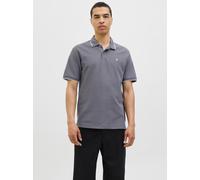 Poloshirt JACK & JONES "JJEAUSTIN POLO SS NOOS", Herren, Gr. M, castlerock detail:play, Jersey, Obermaterial: 58% Polyester, 40% Baumwolle, 2% Elasthan, unifarben, regular fit normal, ohne Ausschnitt,