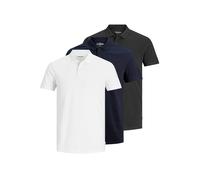 JACK & JONES Herren Jjebasic Polo Ss 3Pk Mp Noos, Navy Blazer, M (3er Pack)