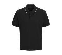Poloshirt JACK & JONES "JPRBLAWESTON SS POLO", Herren, Gr. S, schwarz detail:contrast, Jersey, Obermaterial: 100% Baumwolle, unifarben, regular fit normal, ohne Ausschnitt, angesetztes Bündchen, Shirt