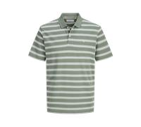 Poloshirt JACK & JONES "JPRBLUADAM SS STRIPED POLO", Herren, Gr. XL, laurel wreath, Jersey, Obermaterial: 100% Baumwolle, gestreift, regular fit normal, ohne Ausschnitt, Shirts, mit Streifen Muster (5