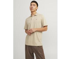Poloshirt JACK & JONES "JPRCCRODNEY SS POLO SN", Herren, Gr. S, beige (fields of rye), Jersey, Obermaterial: 60% Baumwolle, 40% Polyester, unifarben, Basic, regular fit hüftlang, Rundhals, Shirts (584