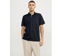Poloshirt JACK & JONES "JPRCCRODNEY SS POLO SN", Herren, Gr. S, blau (night sky), Jersey, Obermaterial: 60% Baumwolle, 40% Polyester, unifarben, Basic, regular fit hüftlang, Rundhals, Shirts (33948750