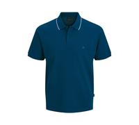 Poloshirt JACK & JONES JUNIOR "JPRBLAWESTON SS POLO JNR", Jungen, Gr. 164, estate blau detail:contrast, Single Jersey, Obermaterial: 100% Baumwolle, unifarben, regular fit normal, ohne Ausschnitt, ger