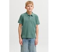 Poloshirt JACK & JONES JUNIOR "JPRBLAWESTON SS POLO JNR", Jungen, Gr. 176, sagebrush grün detail:contrast, Single Jersey, Obermaterial: 100% Baumwolle, unifarben, regular fit normal, ohne Ausschnitt,