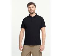 Poloshirt JACK WOLFSKIN "TRAVEL POLO M", Herren, Gr. S (48), schwarz, Obermaterial: 100% POLYESTER, Shirts (81788859-S) schwarz