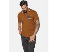 Poloshirt JAN VANDERSTORM "Poloshirt FRETU", Herren, Gr. 7XL, orange (dunkelorange), Obermaterial: 100% Baumwolle CO., Shirts (17335006-7XL) dunkelorange