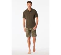 Schiesser Herren Schlafshirt Poloshirt Single-Jersey - Mix + Relax
