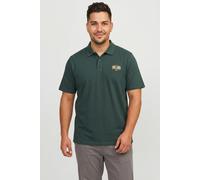 Poloshirt "JJAERO POLO SS PLS", Herren, Gr. 3XL, scarab, Jersey, Obermaterial: 100% Baumwolle, JACK & JONES PLUSSIZE, bedruckt, regular fit normal, ohne Ausschnitt, Shirts, Baumwolle, regular fit (178