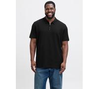 Jack & Jones Poloshirt JJEAUSTIN ZIP POLO SS NOOS PLS Plus Size Jersey Herren 3XL Schwarz