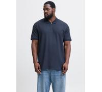 Jack & Jones Poloshirt JJEAUSTIN ZIP POLO SS NOOS PLS Kurzarm Plus Size Jersey Herren 6XL Blau