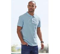 Poloshirt JOHN DEVIN, Herren, Gr. XXL (60/62), blau (hellblau), Piqué, Obermaterial: 100% Baumwolle, unifarben, regular fit normal, Rundhals, abgesteppte Kante, Shirts, mit dezenter, hochwertiger Logo