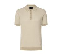 Poloshirt JOOP "Brianoro", Herren, Gr. XXL, beige (light beige), Strick, Obermaterial: 100% Baumwolle, unifarben, normal normal, Rundhals, eingesetzt Bündchen, Shirts, Regular fit mit Polokragen (1181