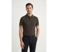 Poloshirt JOOP JEANS "Amare", Herren, Gr. XL, braun (dunkelbraun), Piqué, Obermaterial: 98% Baumwolle, 2% Elasthan, normal, Bündchen, Shirts, modern fit (23611837-XL) dunkelbraun