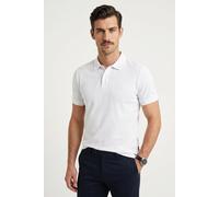 Poloshirt JOOP JEANS "Ambrosian", Herren, Gr. 3XL, weiß, Piqué, Obermaterial: 95% Baumwolle, 5% Elasthan, unifarben, normal, Rippbündchen, Shirts (30303905-XXXL) weiß