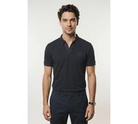 Poloshirt JOOP JEANS "Ambrosianos", Herren, Gr. XL, schwarz (dunkelblau), Jersey, Obermaterial: 95% Baumwolle, 5% Elasthan, unifarben, regular fit taillenbedeckt, Rundhals, eingesetzt angesetztes Bünd