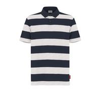 Poloshirt JOOP JEANS "Ingo", Herren, Gr. M, blau (dunkelblau), Jersey, Obermaterial: 100% Baumwolle, gemustert, gestreift, mehrfarbig, klassisch normal, Rundhals, abgesteppte Kante, Shirts Poloshirt,