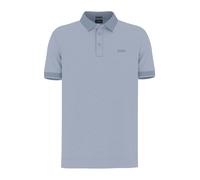 Poloshirt JOOP "Percyco", Damen, Gr. XL, pastel blau, Obermaterial: 100% Baumwolle, regular fit normal, Bündchen, Shirts, kontrastive Elemente mit feinen Streifen (17262143-XL) pastel blau