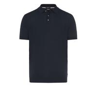 Poloshirt JOOP "Vanceo", Herren, Gr. L, dunkelblau, Jersey, Obermaterial: 100% Baumwolle, clean, unifarben, regular fit normal, Rippbündchen, Shirts, mit Strukturmuster (15462261-L) dunkelblau