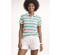 Poloshirt KANGAROOS, Damen, Gr. 36/38, rosa, grün, gestreift, Piqué, Obermaterial: 95% Baumwolle, 5% Elasthan, Basic hüftlang, Rundhals, Rippbündchen, Shirts, mit vielen Details & Branding (82306228-3
