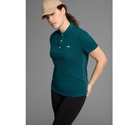 Poloshirt KANGAROOS, Damen, Gr. 40/42, blau (petrol), Obermaterial: 100% Baumwolle, figurumspielend, Shirts, Kurzarm, unifarben, Polokragen, aus Baumwolle, große Größen (51591249-40) petrol