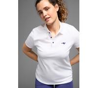 Poloshirt KANGAROOS, Damen, Gr. 44/46, weiß, Obermaterial: 100% Baumwolle, figurumspielend, Shirts, Kurzarm, unifarben, Polokragen, aus Baumwolle, große Größen (14491964-44) weiß