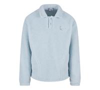 Poloshirt KARL KANI "Karl Kani Metal Signature Teddy Polo", Herren, Gr. M, lightblau, 100% Polyester, bedruckt, normal, amerikanischer Ausschnitt, Shirts (79014761-M) lightblau