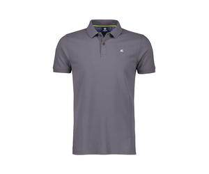 Poloshirt LERROS "Basic Poloshirt in klassischer Passform und Piquéqualität", Herren, Gr. S, grau (rock grau), 100% Baumwolle, Shirts (17066931-S) rock grau