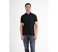 Poloshirt LERROS "COOL & DRY", Herren, Gr. S, schwarz, Single Jersey, Obermaterial: 60% Baumwolle, 40% Polyester, unifarben, normal hüftbedeckend, Rundhals, abgesteppte Kante, Shirts, mit Logo-Sticker