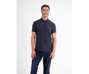 Poloshirt LERROS "COOL & DRY", Herren, Gr. XXL, classic navy, Single Jersey, Obermaterial: 60% Baumwolle, 40% Polyester, unifarben, normal hüftbedeckend, Rundhals, abgesteppte Kante, Shirts, mit Logo-