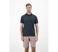 Poloshirt LERROS, Damen, Gr. M, storm grau, Single Jersey, Obermaterial: 75% Baumwolle, 25% Polyester, unifarben, regular fit normal, ohne Ausschnitt, Shirts, mit Logo Stickerei (41332248-M) storm gra