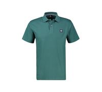 Poloshirt LERROS, Damen, Gr. L, mint water, Single Jersey, Obermaterial: 100% Baumwolle, unifarben, normal hüftbedeckend, Rundhals, Shirts, Kurzarm mit Logo-Badge (16161445-L) mint water