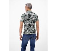Poloshirt LERROS, Herren, Gr. XXL, mint water, Single Jersey, Obermaterial: 100% Baumwolle, bedruckt, regular fit normal, ohne Ausschnitt, angesetztes Bündchen, Shirts, mit All-Over Print (67725202-XX