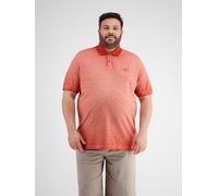 Poloshirt LERROS "Gestreiftes Poloshirt in Großen Größen", Herren, Gr. 4XL, rot (earth rot), 100% Baumwolle, ohne Ausschnitt, Shirts (44878910-4XL) earth rot