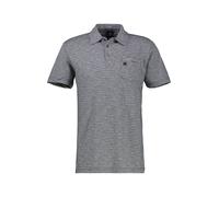 Poloshirt LERROS "LERROS Poloshirt, sportiv-gestreift", Herren, Gr. XXXL, blau (classic navy), 100% Baumwolle, ohne Ausschnitt, Kurzarm, Shirts (54378432-XXXL) classic navy