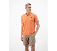 Poloshirt LERROS, Herren, Gr. 3XL, orange (pale papaya), Single Jersey, Obermaterial: 100% Baumwolle, unifarben, regular fit normal, Rundhals, abgesteppte Kante, Shirts, Regular Fit, mit 3-Knopf-Form,
