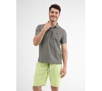 Poloshirt LERROS, Herren, Gr. L, basalt grau, Single Jersey, Obermaterial: 60% Baumwolle, 40% Polyester, unifarben, normal hüftbedeckend, Rundhals, Shirts, mit Logo-Stickerei, kurzarm (88346360-L) bas