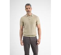 Poloshirt LERROS, Herren, Gr. L, beige (tender beige melange), Strick, Obermaterial: 100% Baumwolle, normal normal, ohne Ausschnitt, Bündchen, Shirts Poloshirt, in Feinstrickqualität (15214822-L)