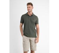 Poloshirt LERROS, Herren, Gr. L, chilled olive, Single Jersey, Obermaterial: 60% Baumwolle, 40% Polyester, unifarben, normal hüftbedeckend, Rundhals, Shirts, mit Logo-Stickerei, kurzarm (76181704-L) c
