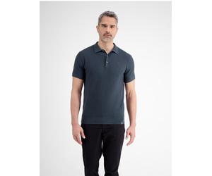 Poloshirt LERROS, Herren, Gr. L, classic navy, Strick, Obermaterial: 100% Baumwolle, normal normal, ohne Ausschnitt, Bündchen, Shirts Poloshirt, in Feinstrickqualität (26661167-L)