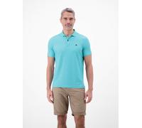 Poloshirt LERROS "COOL & DRY", Herren, Gr. XL, reef blau, Single Jersey, Obermaterial: 60% Baumwolle, 40% Polyester, unifarben, normal hüftbedeckend, Rundhals, abgesteppte Kante, Shirts, mit Logo-Stic