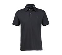 Poloshirt LERROS "LERROS Basic Poloshirt mit Brusttasche, unifarben", Herren, Gr. S, schwarz, 100% Baumwolle, ohne Ausschnitt, Shirts (39124023-S) schwarz