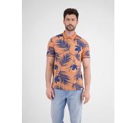 Poloshirt LERROS "LERROS Modisches Poloshirt, sommerlich gemustert", Herren, Gr. M, pale papaya, 100% Baumwolle, Rundhals, Shirts (50223151-M) pale papaya