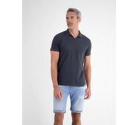 Poloshirt LERROS "Modernes Poloshirt mit Jaquard-Muster und knopflosem Kragen", Herren, Gr. L, classic navy, 100% Baumwolle, ohne Ausschnitt, Shirts (61115559-L) classic navy