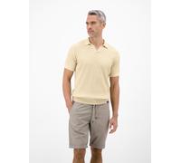 Poloshirt LERROS "Polo aus Baumwolle, Strickoptik", Herren, Gr. 3XL, soft stone, 100% Baumwolle, V-Ausschnitt, Shirts (46255444-XXXL) soft stone