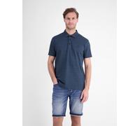 Poloshirt LERROS "Polo aus leichtem Baumwollmischgewebe mit griffiger Haptik", Herren, Gr. 3XL, storm blau, 77% Baumwolle, 20% Polyester, 3% Elasthan, ohne Ausschnitt, Shirts (41380622-XXXL) storm bla