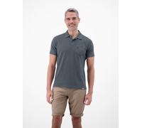 Poloshirt LERROS "Polo in Jersey-Qualität mit Brusttasche aus reiner Baumwolle", Herren, Gr. M, grau (lava grau), 100% Baumwolle, ohne Ausschnitt, Shirts (22464434-M) lava grau