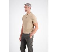 Poloshirt LERROS "Polohemd in legerer Strickoptik aus griffiger Baumwolle", Herren, Gr. XL, beige (gravel beige melange), 100% Baumwolle, ohne Ausschnitt, Shirts (34739611-XL) gravel beige melange