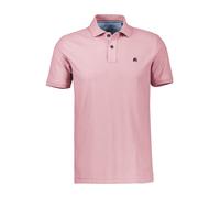 Poloshirt LERROS, Herren, Gr. L, vivid rose, Single Jersey, Obermaterial: 60% Baumwolle, 40% Polyester, unifarben, normal hüftbedeckend, Rundhals, Shirts, mit Logo-Stickerei, kurzarm (15103766-L) vivi